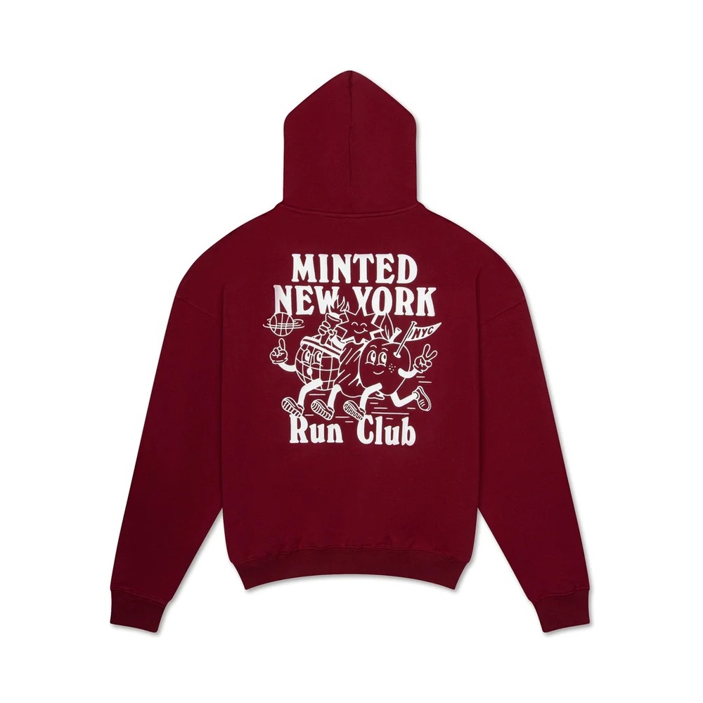 Minted New York Run Club Hoodie - Medium / Maroon